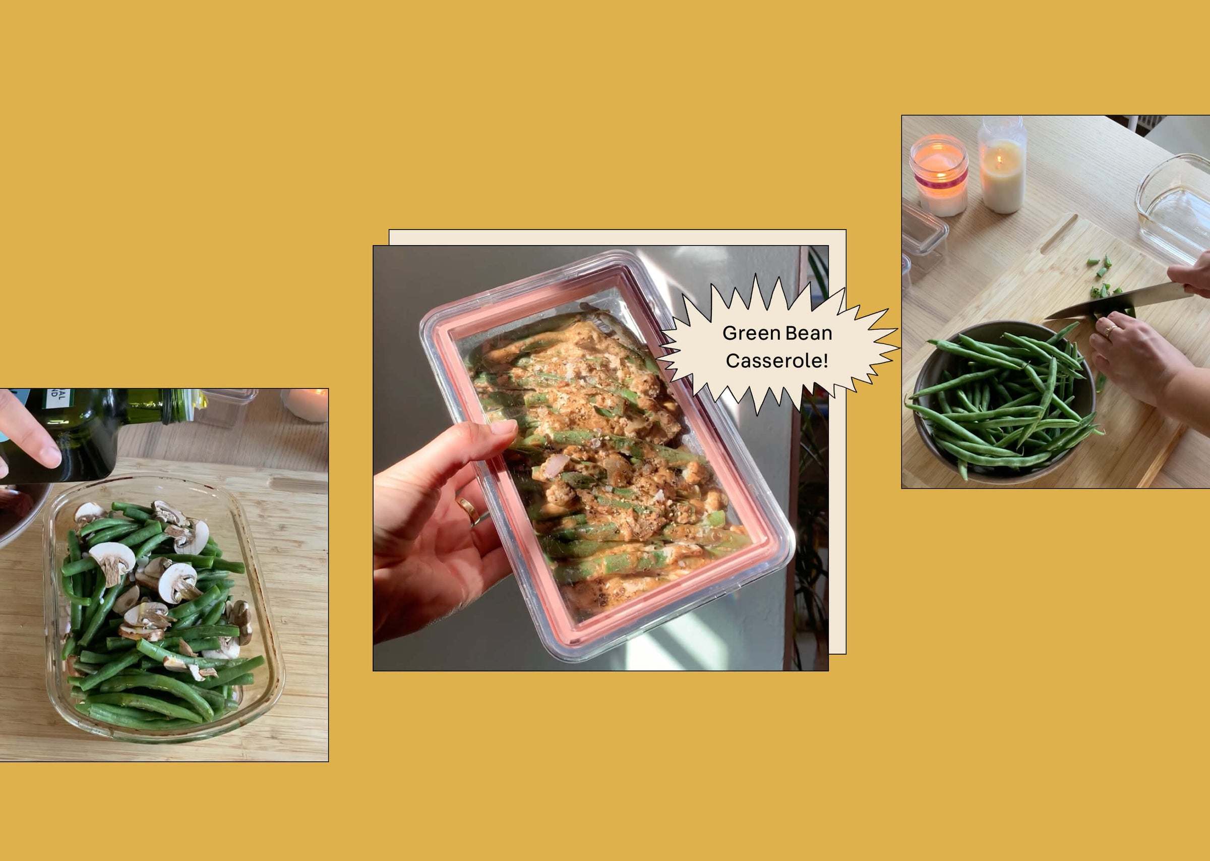 Green Bean Casserole with Almond Cream Sauce