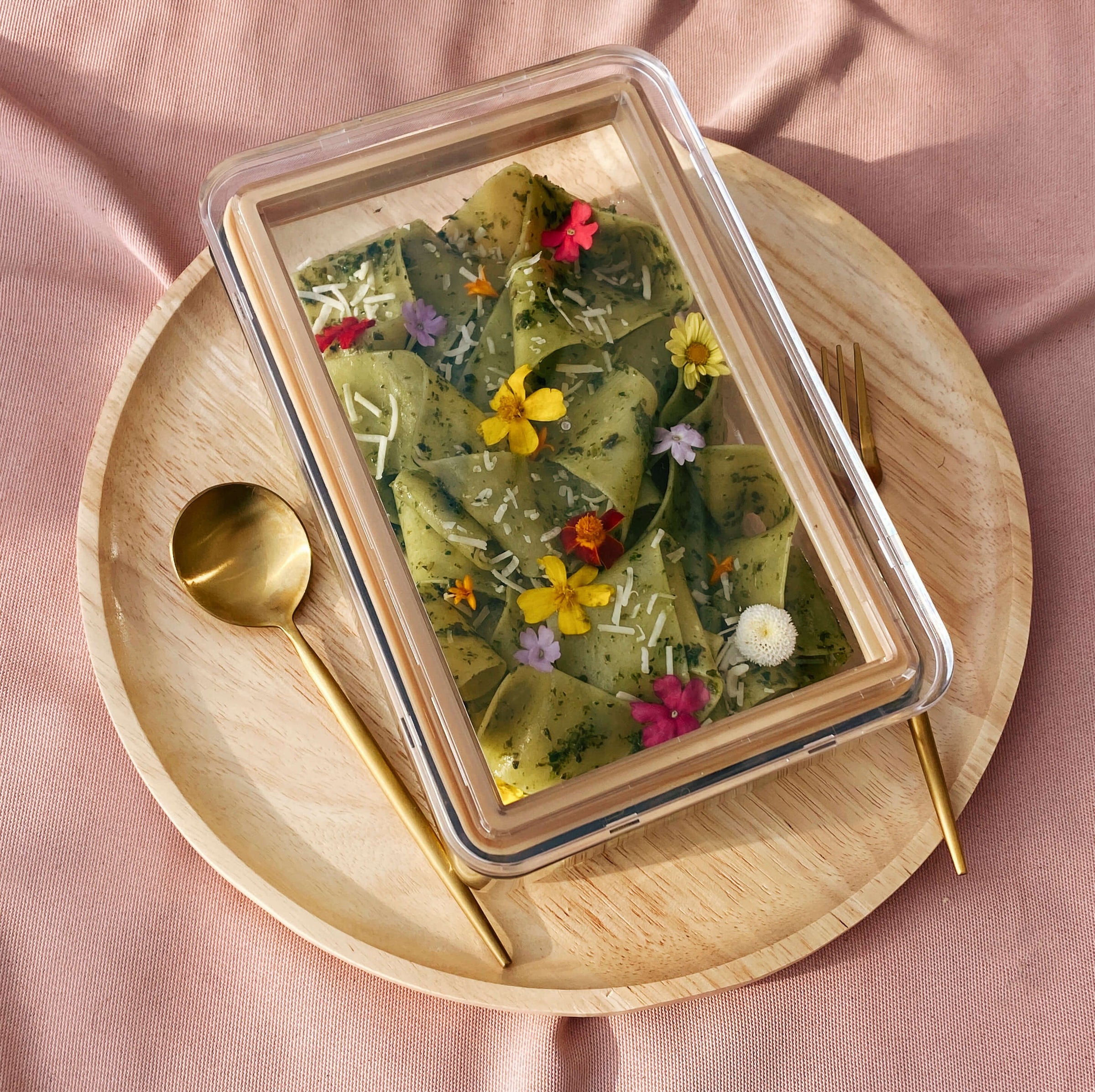 Floral Pesto Pappardelle